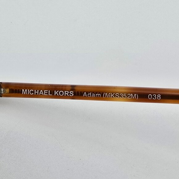 Michael Kors MKS352M 038 Adam Gunmetal Tortoise Frame G-15 Green Lens Sunglasses - Picture 8 of 12